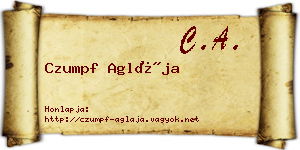 Czumpf Aglája névjegykártya